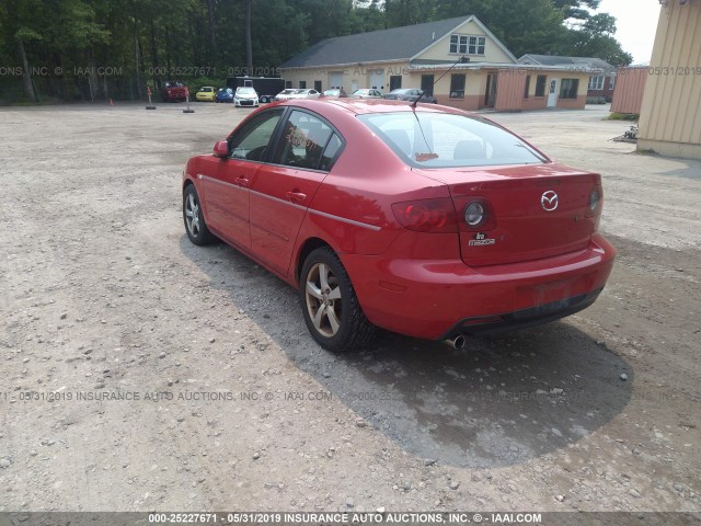 JM1BK12G961456472 - 2006 MAZDA 3 I RED photo 3