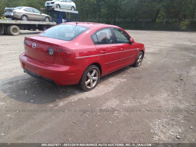 JM1BK12G961456472 - 2006 MAZDA 3 I RED photo 4