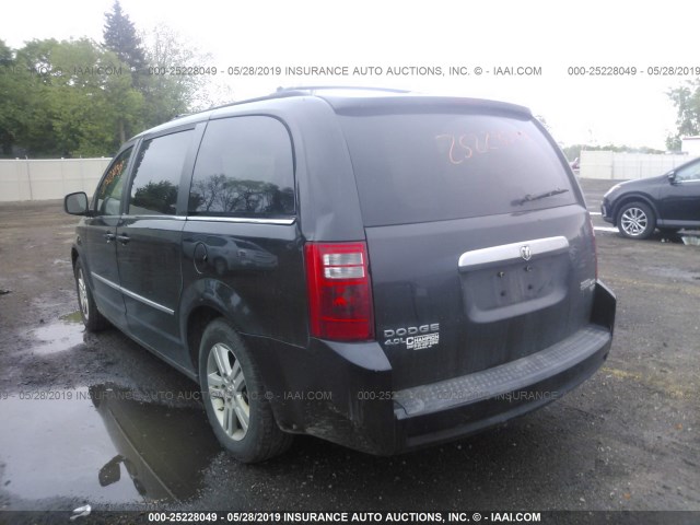 2D4RN5DX0AR401653 - 2010 DODGE GRAND CARAVAN SXT BLACK photo 3