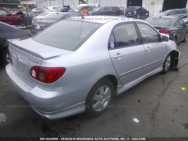 2T1BR32E17C777425 - 2007 TOYOTA COROLLA CE/LE/S SILVER photo 4