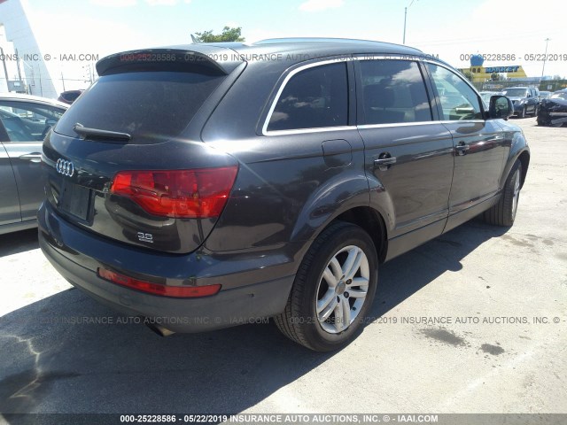 WA1BY74L07D101325 - 2007 AUDI Q7 3.6 QUATTRO PREMIUM GRAY photo 4