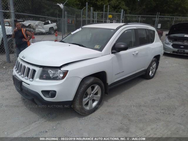 1C4NJDBB8GD535704 - 2016 JEEP COMPASS SPORT WHITE photo 2