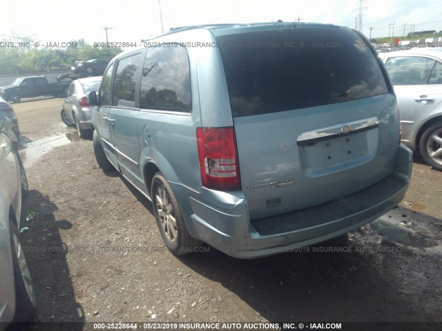 2A8HR54PX8R692453 - 2008 CHRYSLER TOWN & COUNTRY TOURING Light Blue photo 3