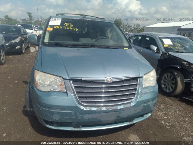 2A8HR54PX8R692453 - 2008 CHRYSLER TOWN & COUNTRY TOURING Light Blue photo 6