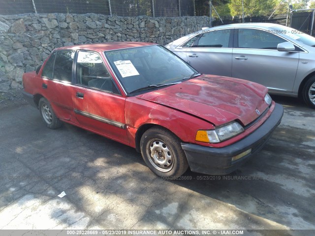 1HGED3646LA021201 - 1990 HONDA CIVIC DX RED photo 1