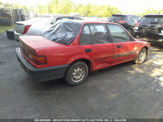 1HGED3646LA021201 - 1990 HONDA CIVIC DX RED photo 4