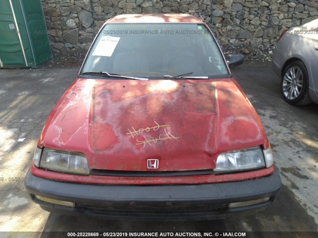 1HGED3646LA021201 - 1990 HONDA CIVIC DX RED photo 6