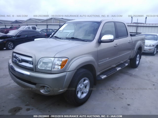 5TBET34156S504222 - 2006 TOYOTA TUNDRA DOUBLE CAB SR5 GOLD photo 2