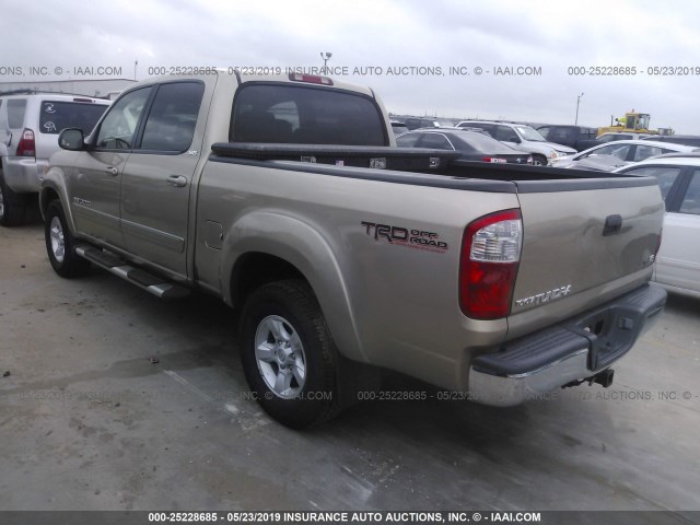 5TBET34156S504222 - 2006 TOYOTA TUNDRA DOUBLE CAB SR5 GOLD photo 3