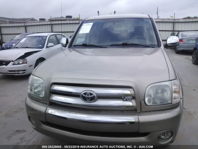 5TBET34156S504222 - 2006 TOYOTA TUNDRA DOUBLE CAB SR5 GOLD photo 6