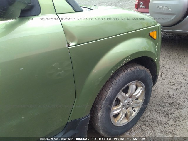 5J6YH28738L004301 - 2008 HONDA ELEMENT EX GREEN photo 6