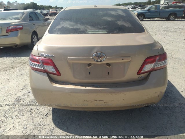 4T1BF3EK5AU112981 - 2010 TOYOTA CAMRY SE/LE/XLE BEIGE photo 6