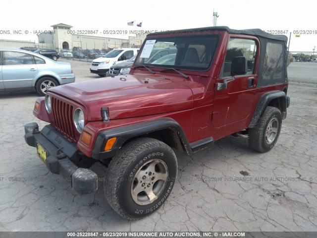 1J4FY29P7WP758359 - 1998 JEEP WRANGLER / TJ SE RED photo 2