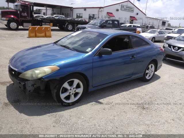 4T1CE38P26U628673 - 2006 TOYOTA CAMRY SOLARA SE/SLE BLUE photo 2