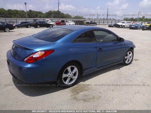 4T1CE38P26U628673 - 2006 TOYOTA CAMRY SOLARA SE/SLE BLUE photo 4