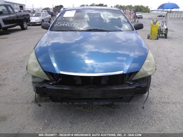 4T1CE38P26U628673 - 2006 TOYOTA CAMRY SOLARA SE/SLE BLUE photo 6