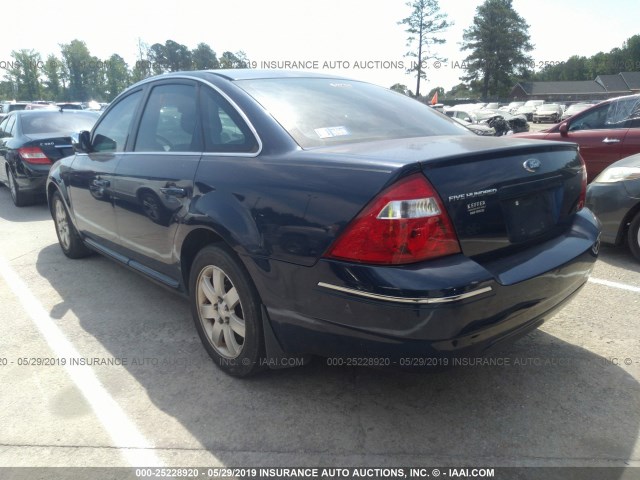 1FAFP24146G181470 - 2006 FORD FIVE HUNDRED SEL BLUE photo 3