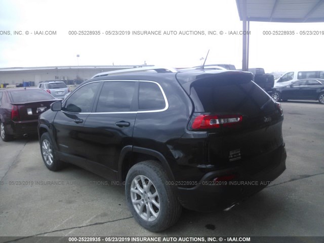 1C4PJMCSXFW758899 - 2015 JEEP CHEROKEE LATITUDE BLACK photo 3