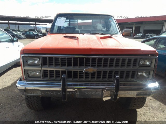 2GCGK24M0B1154300 - 1981 CHEVROLET K20 ORANGE photo 6