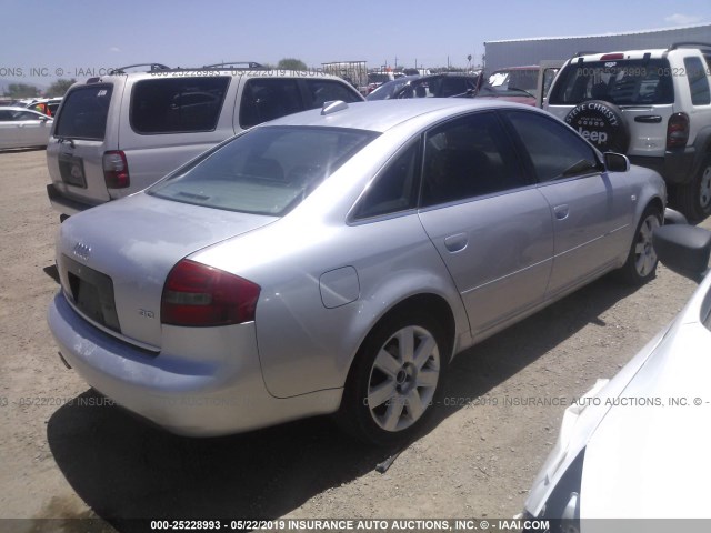 WAUJT64B34N013972 - 2004 AUDI A6 3 SILVER photo 4