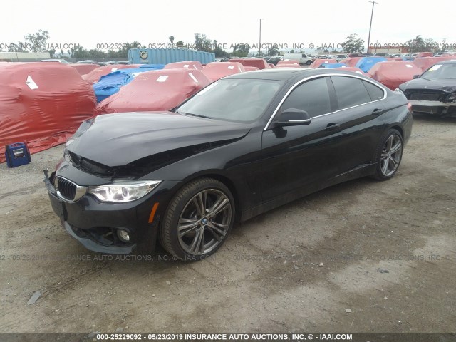 WBA4B1C59GG243247 - 2016 BMW 435 I/GRAN COUPE BLACK photo 2