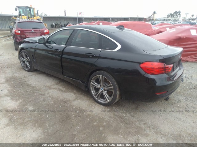 WBA4B1C59GG243247 - 2016 BMW 435 I/GRAN COUPE BLACK photo 3