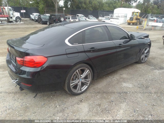 WBA4B1C59GG243247 - 2016 BMW 435 I/GRAN COUPE BLACK photo 4