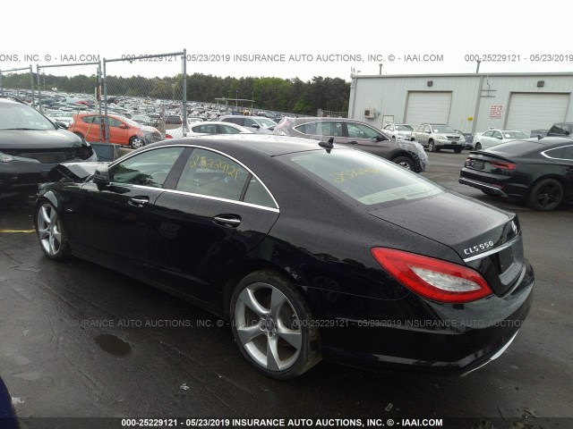 WDDLJ7DB8CA019236 - 2012 MERCEDES-BENZ CLS 550 BLACK photo 3