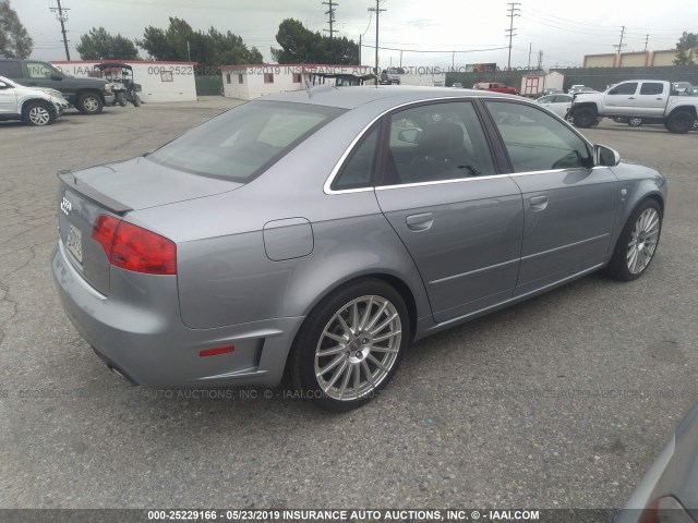 WUAGL78E66A700089 - 2006 AUDI S4 QUATTRO SILVER photo 4