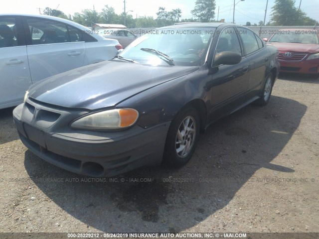 1G2NE52FX4M676206 - 2004 PONTIAC GRAND AM SE BLUE photo 2