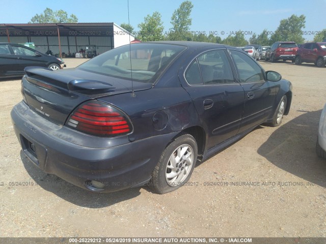 1G2NE52FX4M676206 - 2004 PONTIAC GRAND AM SE BLUE photo 4