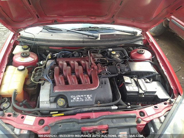 1ZWFT61L3Y5614383 - 2000 MERCURY COUGAR V6 RED photo 10