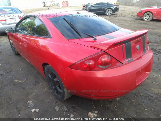 1ZWFT61L3Y5614383 - 2000 MERCURY COUGAR V6 RED photo 3