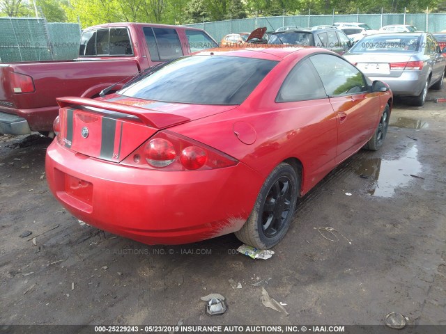 1ZWFT61L3Y5614383 - 2000 MERCURY COUGAR V6 RED photo 4