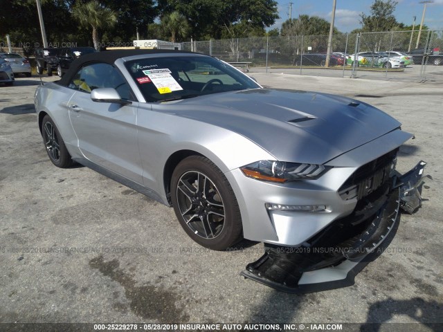 1FATP8UH2K5158391 - 2019 FORD MUSTANG SILVER photo 1
