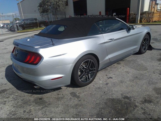 1FATP8UH2K5158391 - 2019 FORD MUSTANG SILVER photo 4