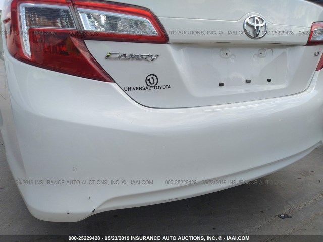 4T4BF1FK8DR290509 - 2013 TOYOTA CAMRY L/SE/LE/XLE 白色 照片 6