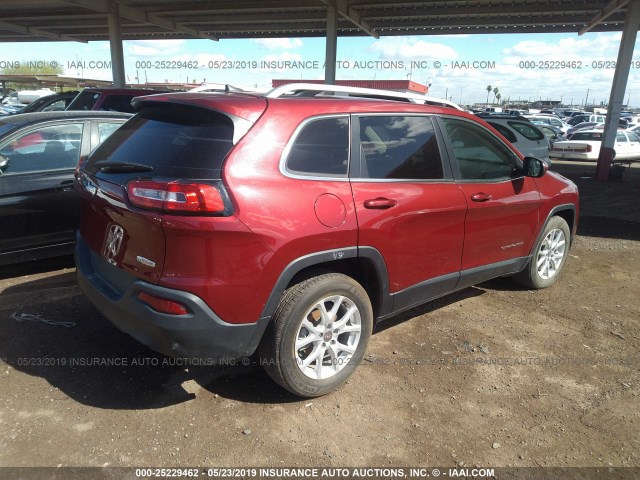 1C4PJLCB9HW521933 - 2017 JEEP CHEROKEE LATITUDE BURGUNDY photo 4