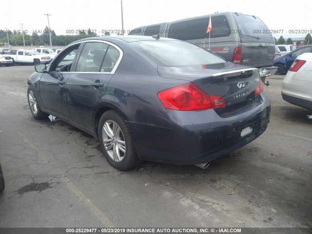 JN1CV6AR7DM752066 - 2013 INFINITI G37 BLUE photo 3