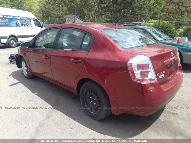 3N1AB61E58L661035 - 2008 NISSAN SENTRA 2.0/2.0S/2.0SL RED photo 3