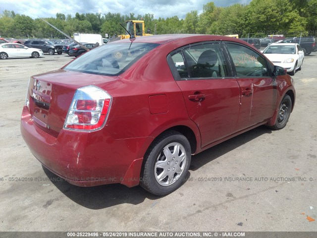 3N1AB61E58L661035 - 2008 NISSAN SENTRA 2.0/2.0S/2.0SL RED photo 4