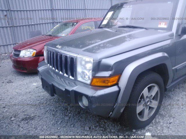 1J8HG48K68C167123 - 2008 JEEP COMMANDER SPORT GRAY photo 6