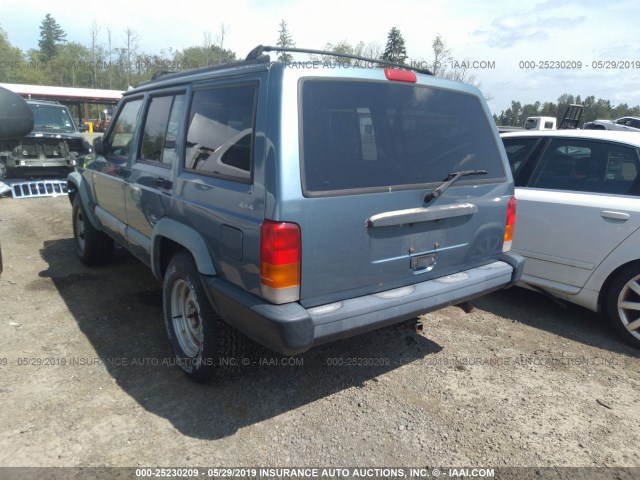 1J4FJ68SXVL561211 - 1997 JEEP CHEROKEE SPORT BLUE photo 3