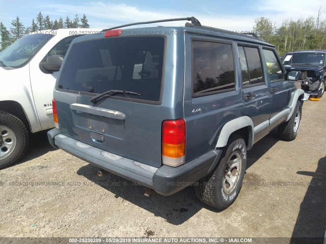 1J4FJ68SXVL561211 - 1997 JEEP CHEROKEE SPORT BLUE photo 4