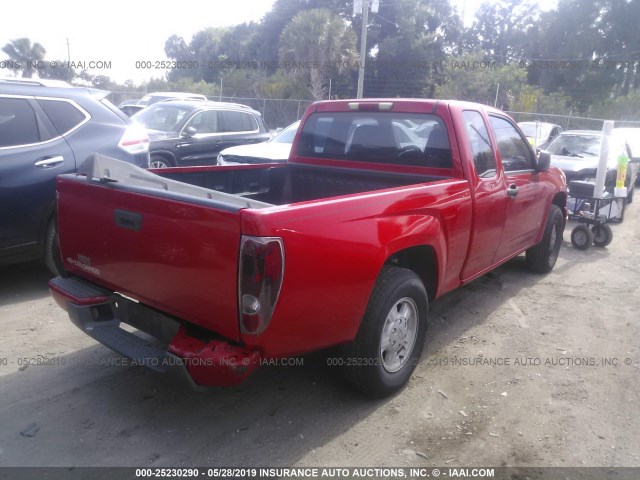 1GCCS198768254157 - 2006 CHEVROLET COLORADO RED photo 4