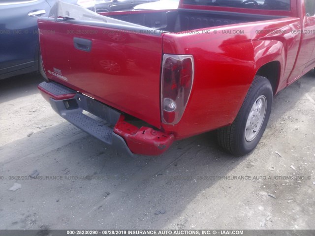 1GCCS198768254157 - 2006 CHEVROLET COLORADO RED photo 6