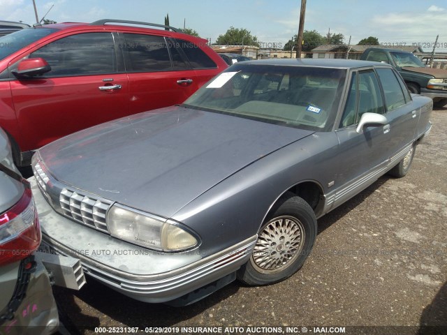 1G3CW53L3M4329997 - 1991 OLDSMOBILE 98 REGENCY ELITE GRAY photo 2