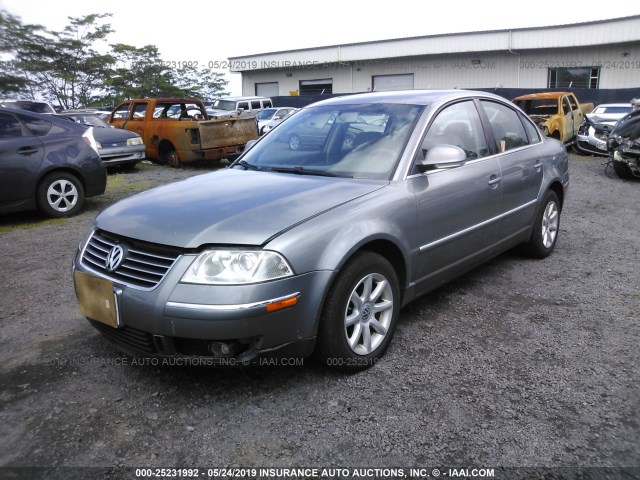 WVWPD63BX4E347623 - 2004 VOLKSWAGEN PASSAT GLS GRAY photo 2