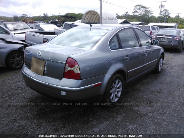 WVWPD63BX4E347623 - 2004 VOLKSWAGEN PASSAT GLS GRAY photo 4