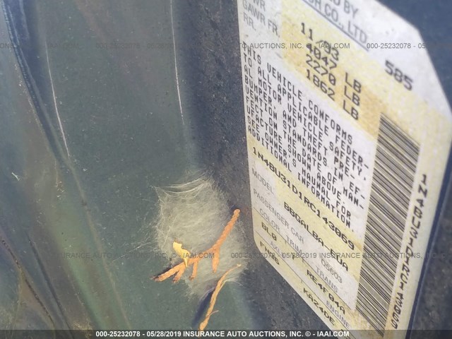 1N4BU31D1RC143069 - 1994 NISSAN ALTIMA XE/GXE/SE/GLE ლურჯი ფოტო 9